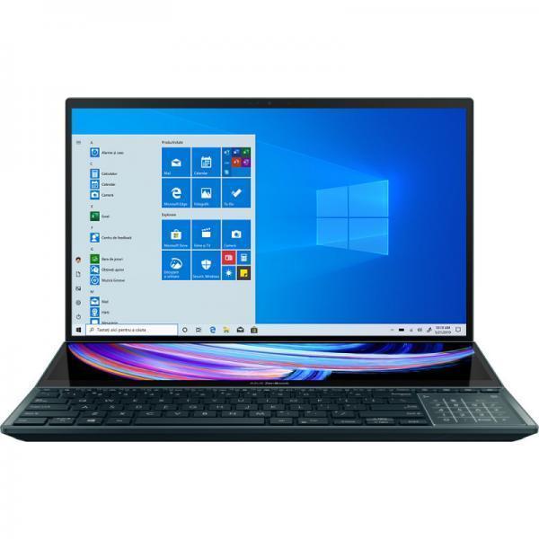 Laptop ASUS ZenBook Pro Duo OLED UX582LR-H2002R, Intel Core i9-10980HK, 15.6inch UHD OLED Touch, RAM 32GB, SSD 1TB, nVidia GeForce RTX 3070 8GB, Windows 10 Pro, Celestial Blue