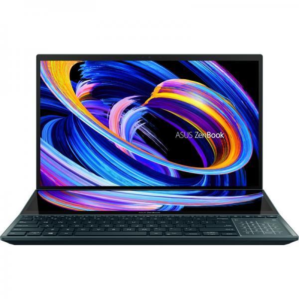 Laptop ASUS ZenBook Pro Duo OLED UX582LR-H2013R, Intel Core i7-10870H, 15.6inch UHD OLED Touch, RAM 16GB, SSD 1TB, nVidia GeForce RTX 3070 8GB, Windows 10 Pro, Celestial Blue
