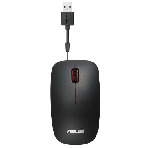 Mouse Optic ASUS UT300, USB, Matte Black-Red